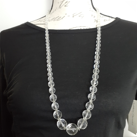 Vintage Sterling Silver & Crystal Necklace - Picture 1 of 6